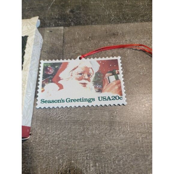 Hallmark 1993 U.S. Christmas stamps ornament Xmas Decor Santa - Picture 2 of 4